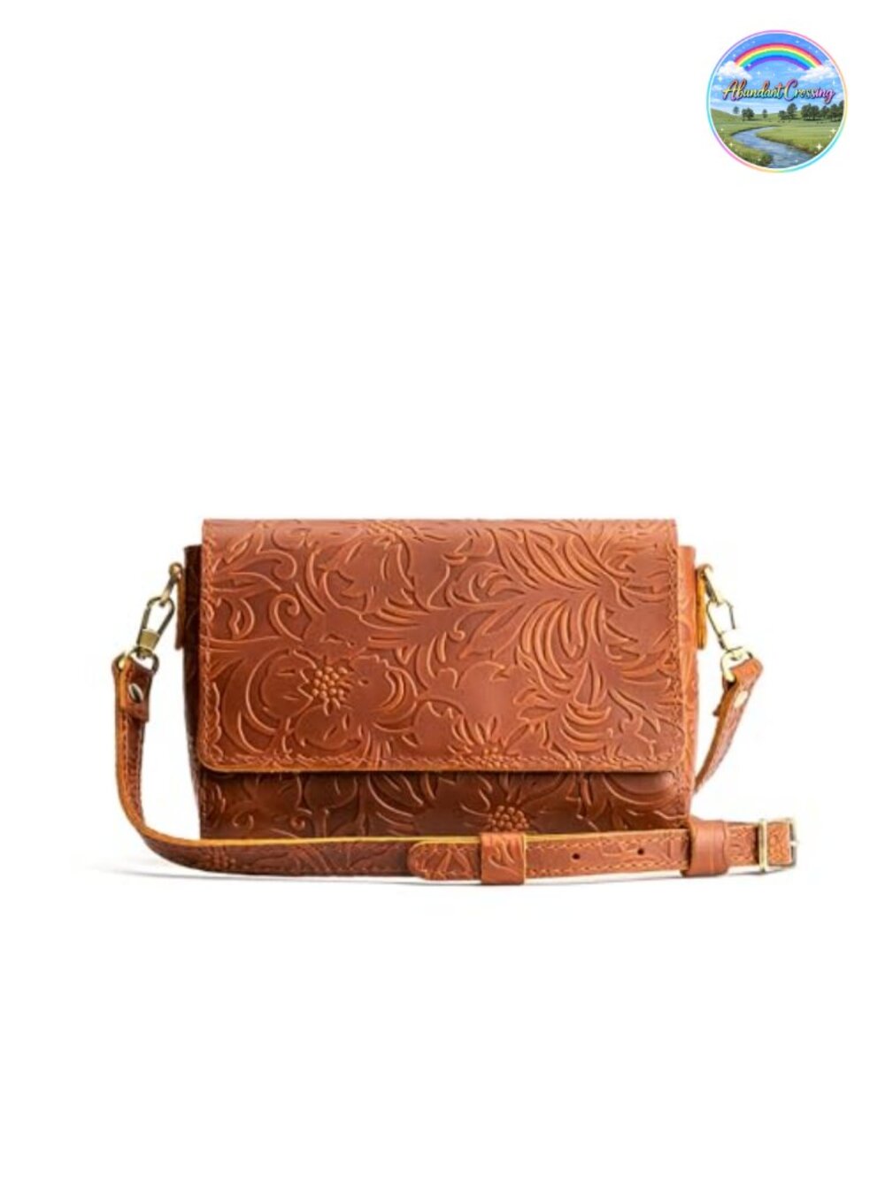 Full-Grain Leather Crossbody Bag Adjustable Strap Mini Purse